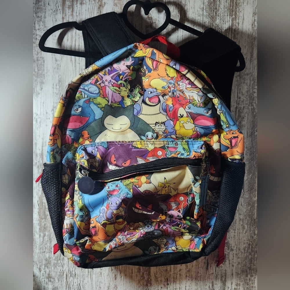 Pokemon Gotta Catch Them All Colorful Character Kids Backpack School Bag